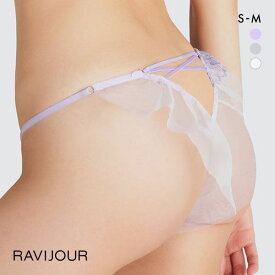 【メール便(6)】 ラヴィジュール RAVIJOUR フラワーカーペット バックチュール ショーツ SM バックレース フレア 透け スリット レディース 全3色 S-M