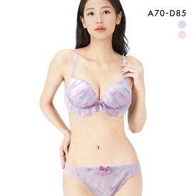 ピュアシェリ PURECHERIE ブラジャー ショーツ セット 花柄シフォン レディース 全2色 A70-M-D85-LL