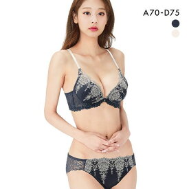 ピュアシェリ PURECHERIE ブラジャー ショーツ セット 脇高ラメ入りチュールレース バックレース レースショーツ レディース 全2色 A70-M-D75-M