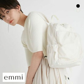 エミ emmi 【emmi atelier】eco 撥水メッシュミニギャザーボディーバックパック 全2色