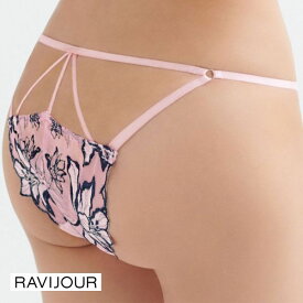 【メール便(7)】 ラヴィジュール RAVIJOUR ホログラフィ ハーフレース ショーツ SM バックオープン 総レース 透け レディース 全3色 S-M