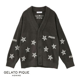 ジェラートピケ オム GELATO PIQUE メンズ 【HOMME】エアモコスタージャガードカーディガン ジェラピケ パジャマ ルームウェア 全2色 M-L