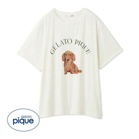 ジェラートピケ gelato pique レディース DOG柄ワンポイントTシャツ ジェラピケ パジャマ ルームウェア 全3色