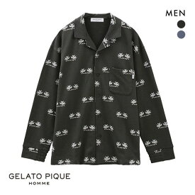 ジェラートピケ オム GELATO PIQUE HOMME メンズ 【KOUSUKE SHIMIZU】【HOMME】モチーフシャツ ジェラピケ パジャマ ルームウェア 全2色 M-L