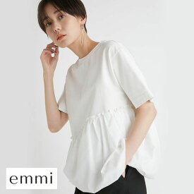 エミ emmi 【emmi atelier】カットコンビバルーン Tシャツ レディース 全2色