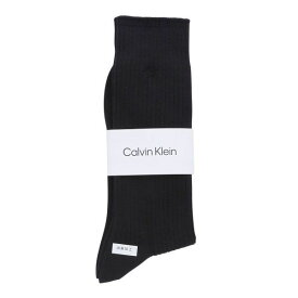 【メール便(15)】 カルバン・クライン CalvinKlein ワンポイントリブソックス 2542105 ロング丈 綿混 毛混 紳士靴下 メンズソックス ビジネス カジュアル 全7色 25-27cm-27-29cm