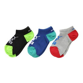 プーマ PUMA 3足組ソックス ジュニア 19-21 21-23 23-25 消臭 メッシュ スニーカー丈 靴下 ボーイズ キッズ 子供 スポーツ 19-21cm-23-25cm