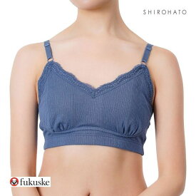 10％OFF 福助 fukuske キハダ kihada おやすみブラ ナイトブラ ノンワイヤー ブラジャー レディース ハーフトップ ワイヤレスブラ 単品 全3色 M-L