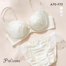 パリーゼ Palissee ミモザ ブラジャー ショーツ セット ナイスフィット ABCDEF 花柄 サイドチュール レディース 全3色 A70-M-F75-L