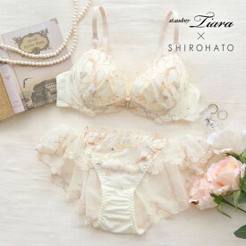 セントオードリー St.Audrey tiara リリージュエルナイト SHIROHATO別注 ブラジャー ショーツ セット バックレース レディース 全3色 A70-M-F75-L