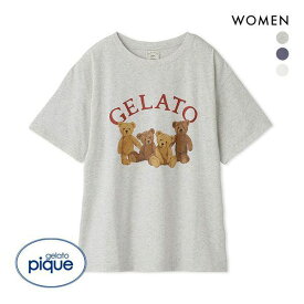 ジェラートピケ gelato pique レディース ベアワンポイントTシャツ ジェラピケ パジャマ ルームウェア 全3色