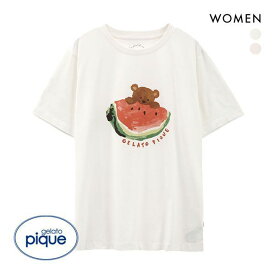 ジェラートピケ gelato pique レディース フルーツアニマルワンポイントTシャツ ジェラピケ ルームウェア パジャマ 全2色