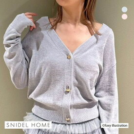 【10%OFF・6/11 01:59まで】スナイデルホーム SNIDEL HOME 【SNIDEL HOME × 新木優子】リボン釦ニットカーディガン パジャマ ルームウェア カーディガン カーデ レディース 全2色 ev_sp