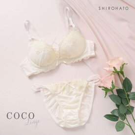 ココランジェ COCO Linge エレガントドレス ブラジャー ショーツ セット 谷間 大きいサイズ レディース 全3色 A70-M-F75-L