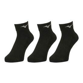 10％OFF ミズノ MIZUNO ベーシック ソックス 3P ショート丈 ユニセックス 男女兼用 靴下 3足組 レディース メンズ スポーツ 足首丈 23-25cm 25-27cm 全4色 23-25cm-25-27cm