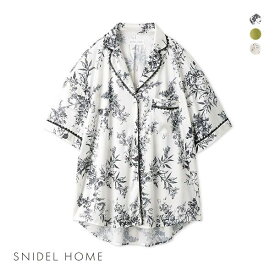 スナイデルホーム SNIDEL HOME ブライトカットソー開襟シャツ ルームウェア パジャマ レディース 全3色