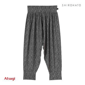 【メール便(30)】 アツギ ATSUGI クリアビューティアクティブ クレマチス柄 サルエルパンツ ボトムス スポーツウェア ルームウェア レディース ヨガ 全2色 M-LL