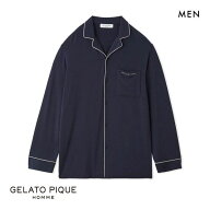 ジェラートピケ オム GELATO PIQUE メンズ 【HOMME】パイピングシャツ ジェラピケ パジャマ ルームウェア…