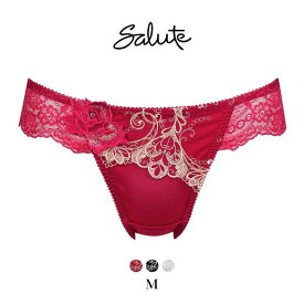 25％OFF【メール便(3)】 ワコール サルート 70グループ 70G Tバックショーツ ブラジリアン バックレース M Wacoal Salute PTJ270 24AWブルーム レディース 全3色