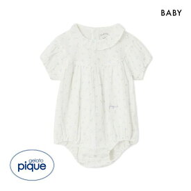 35％OFF【メール便(30)】 ジェラートピケ キッズアンドベイビー 販路限定 ベビー リトルフラワー柄ガーゼロンパース ジェラピケ ルームウェア gelato pique Kids＆Baby BABY 70-80