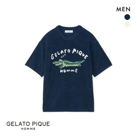 30％OFF ジェラートピケ オム メンズ エアリーモコ ワニジャガードプルオーバー ジェラピケ パジャマ ルームウェア gelato pique HOMME 全2色 M-L