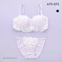 スパイシー レーシーカバーフリル ハーフカップ ブラセット ABCD ブラジャー ショーツ セット 1/2カップ ブラレット バンドゥ チューブブラ レディース 全2色 A70-M-D75-M