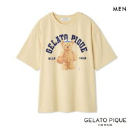 30％OFF ジェラートピケ オム メンズ スポーティベアワンポイントTシャツ ジェラピケ パジャマ ルームウ…