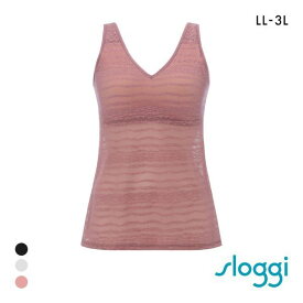 トリンプ スロギー フリーオールラウンド レース sloggi FREE AR Lace Vネック カップ付きトップ ラージ LL-3L Triumph レディース 全3色