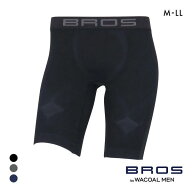 15％OFF【メール便(10)】 ブロス バイ ワコールメン クロスウォーカー 立体成型 前閉じ 吸汗速乾 ロング…