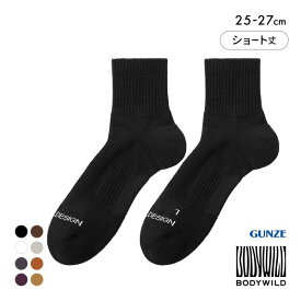 グンゼ BODYWILD by BEAMS DESIGN アーチサポート ショート丈 ソックス メンズ 25-27cm GUNZE ビームス ボディワイルド 全8色