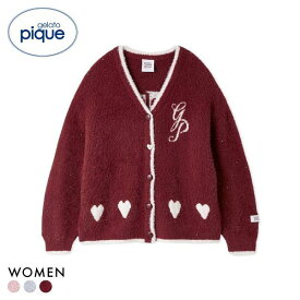 ジェラートピケ レディース HOLIDAY キラキラフェザーカーディガン ジェラピケ パジャマ ルームウェア gelato pique 全3色