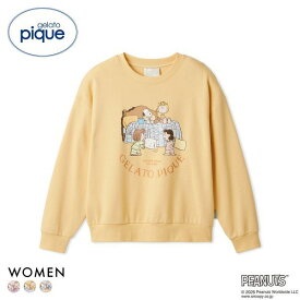 20％OFF ジェラートピケ レディース PEANUTS オリジナルアートワンポイント裏毛プルオーバー ジェラピケ パジャマ ルームウェア スヌーピー gelato pique 全3色