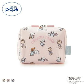 ジェラートピケ PEANUTS オリジナル総柄ポーチ ジェラピケ gelato pique スヌーピー 全3色
