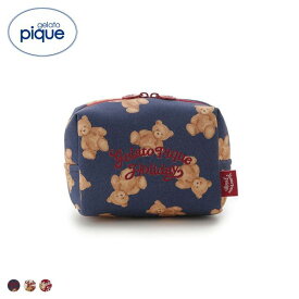 ジェラートピケ HOLIDAY ベア総柄ポーチ ジェラピケ gelato pique 全3色 プレゼント クリスマス ギフト