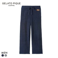 30％OFF ジェラートピケ オム メンズ パウダータックロングパンツ ジェラピケ パジャマ ルームウェア gel…