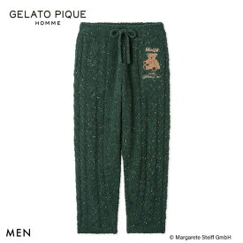 20％OFF ジェラートピケ オム メンズ シュタイフ パウダーネップアランロングパンツ ジェラピケ gelato pique HOMME Steiff M-L