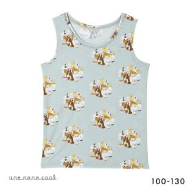 【メール便(10)】 ウンナナクール 2026年お年賀「まるっとうまくいく」 キッズ ノースリーブ 男女児兼用トップ une nana cool 全2色 100-130