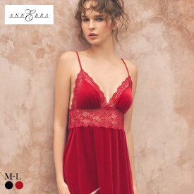アンブラ Velvet Sin ベロア×レース ベビードール&ショーツ セット セットアップ キャミソール ランジェリー ルームウェア ANNEBRA レディース 全2色 M-L 下着