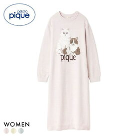 ジェラートピケ レディース エアリーモコキャットジャガードワンピース ジェラピケ パジャマ ルームウェア gelato pique 猫の日 全3色