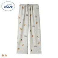 ジェラートピケ UNISEX プレイフルDOG柄ロングパンツ ジェラピケ パジャマ ルームウェア gelato pique ユ…
