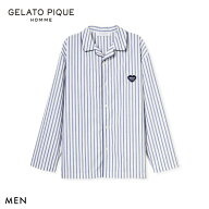 ジェラートピケ オム メンズ ブロードストライプシャツ ジェラピケ パジャマ ルームウェア gelato pique …