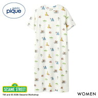 30％OFF ジェラートピケ レディース SESAME STREET 総柄ワンピース ジェラピケ セサミストリート ルーム…