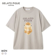 ジェラートピケ オム メンズ ドッグワンポイントTシャツ ジェラピケ パジャマ GELATO PIQUE HOMME 全2色 …