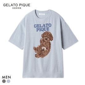 ジェラートピケ オム メンズ ドッグジャガードプルオーバー ジェラピケ パジャマ GELATO PIQUE HOMME 全2色 M-L