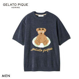 30％OFF ジェラートピケ オム メンズ サマーベアジャガードプルオーバー ジェラピケ パジャマ ルームウェア GELATO PIQUE HOMME M-L ギフト プレゼント