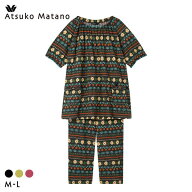 15％OFF ワコール マタノアツコ オリエンタル パジャマ 上下セット 5分袖8分丈パンツ ML 綿100％ Wacoal …