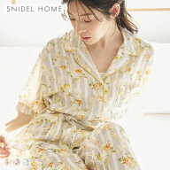30％OFF スナイデルホーム 接触冷感 ストライプフラワーシャツ パジャマ ルームウェア SNIDEL HOME レデ…