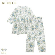 キッドブルー 26フローラルガーデンN 7分袖 くるぶし丈 上下セット パジャマ ルームウェア KID BLUE レデ…
