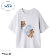 30％OFF ジェラートピケ レディース 接触冷感 スムーズィー BEAR HEART ジャガードプルオーバー ジェラピ…