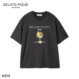 30％OFF ジェラートピケ オム メンズ 接触冷感 COOLレーヨンデザートロゴTシャツ ジェラピケ パジャマ ルームウェア GELATO PIQUE HOMME 全2色 M-L ギフト プレゼント